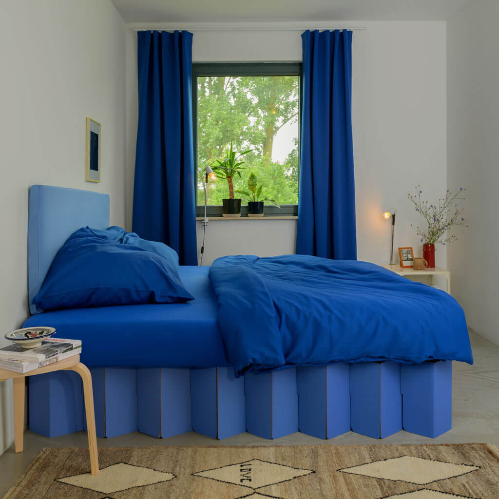 RIAB Bettkopfteil in kornblumenblau