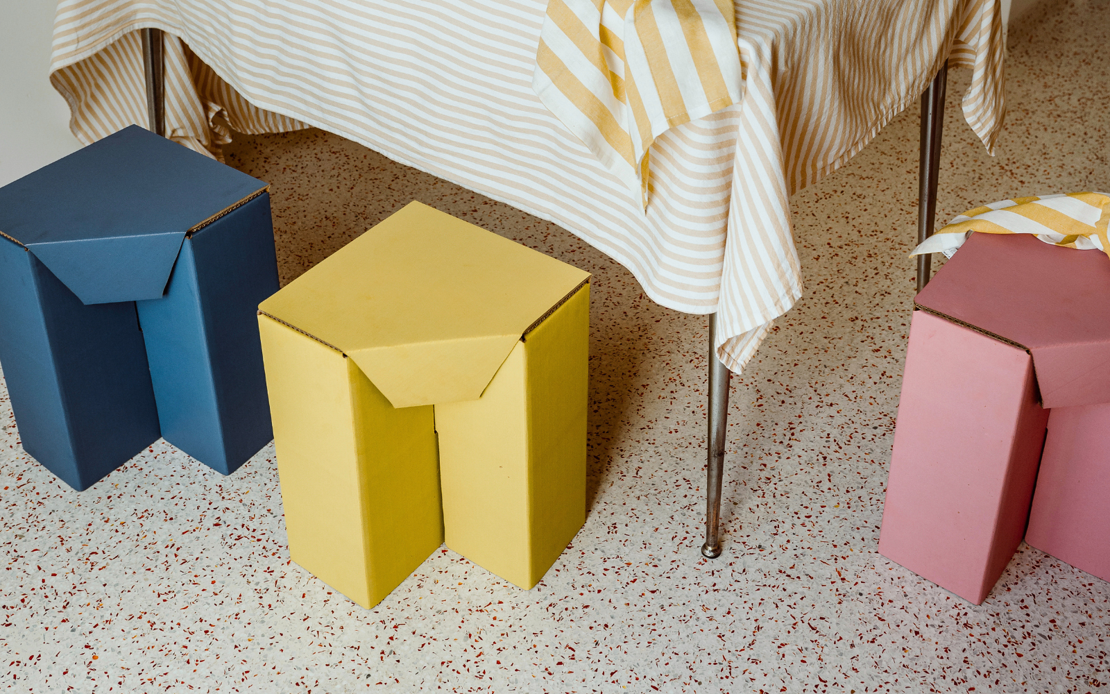 Colourful Cardboard Stools