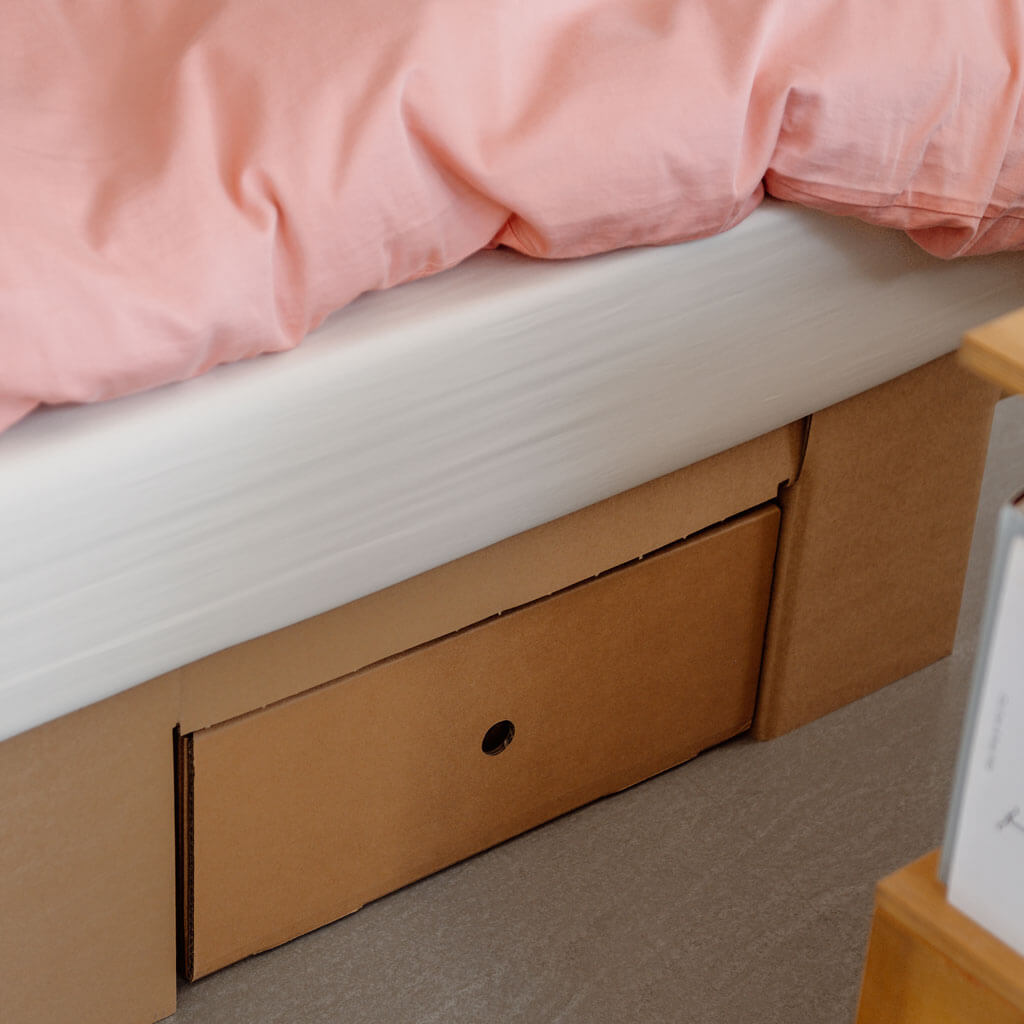 ROOM IN A BOX GRID family bed in natural with drawers