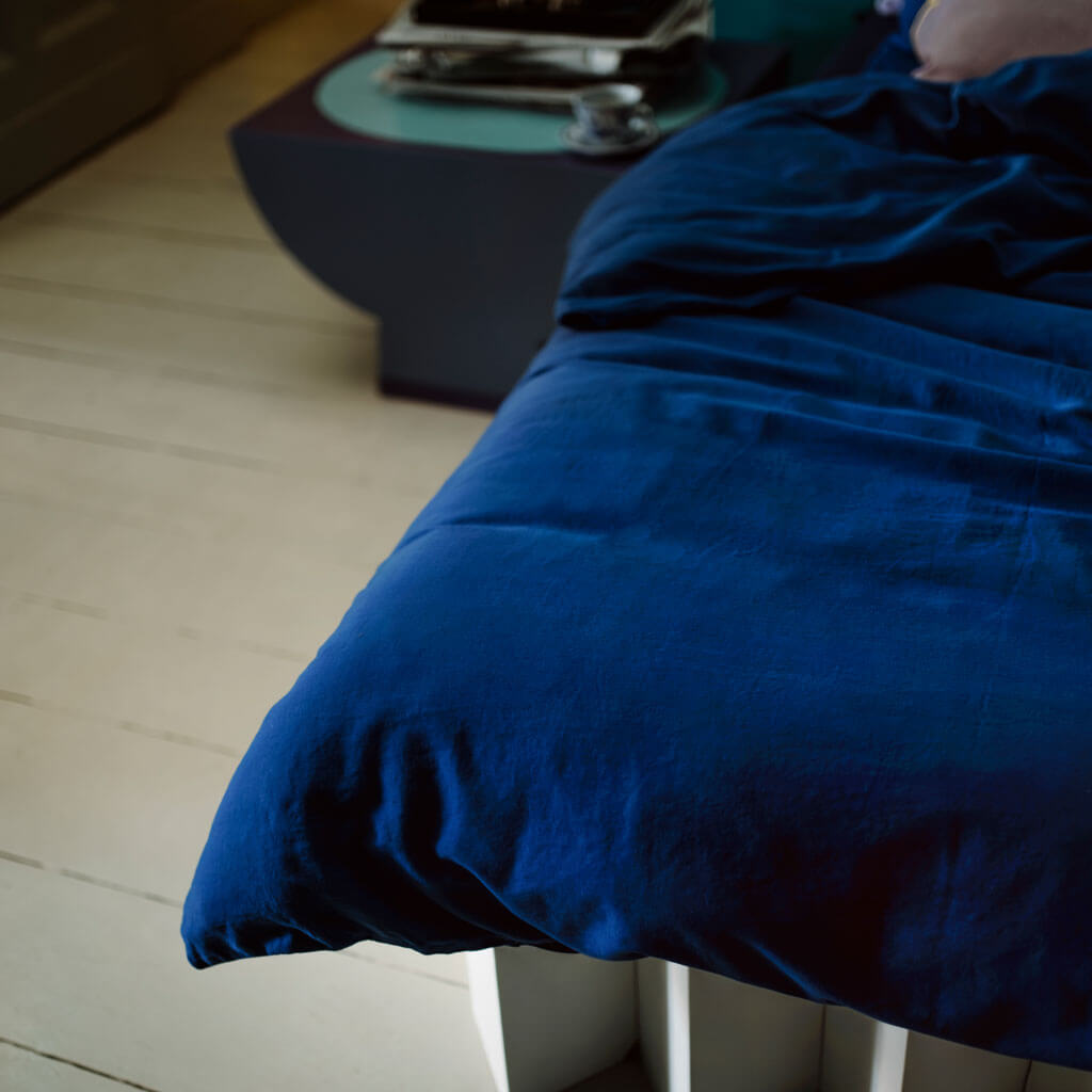 ROOM IN A BOX organic cotton bed linen ultramarine blue