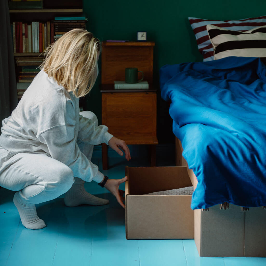 ROOM IN A BOX storage bed with drawers in natural
