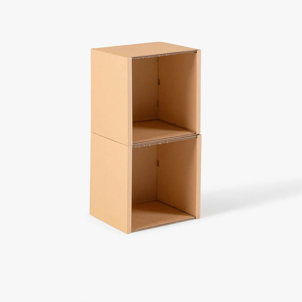 ROOM IN A BOX  Sustainable Cardboard Shelf 2x1