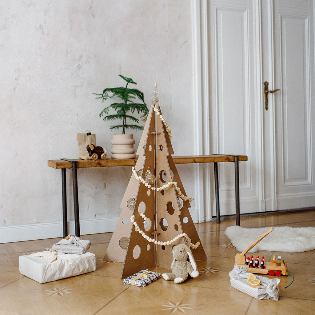 ROOM IN A BOX - Zero Waste Christmas Tree small made from sustainable cardboard